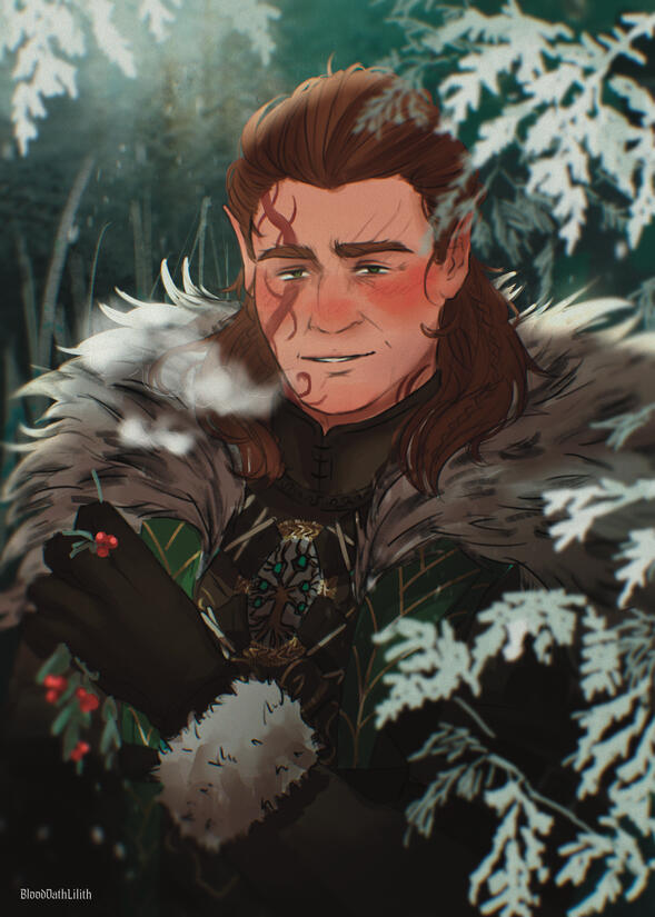 Winter Druid - Halsin in a winter wonderland for patreon. 2024.