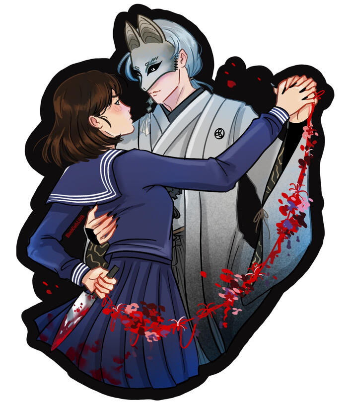Hinako + FoxMask Sticker. 2025.