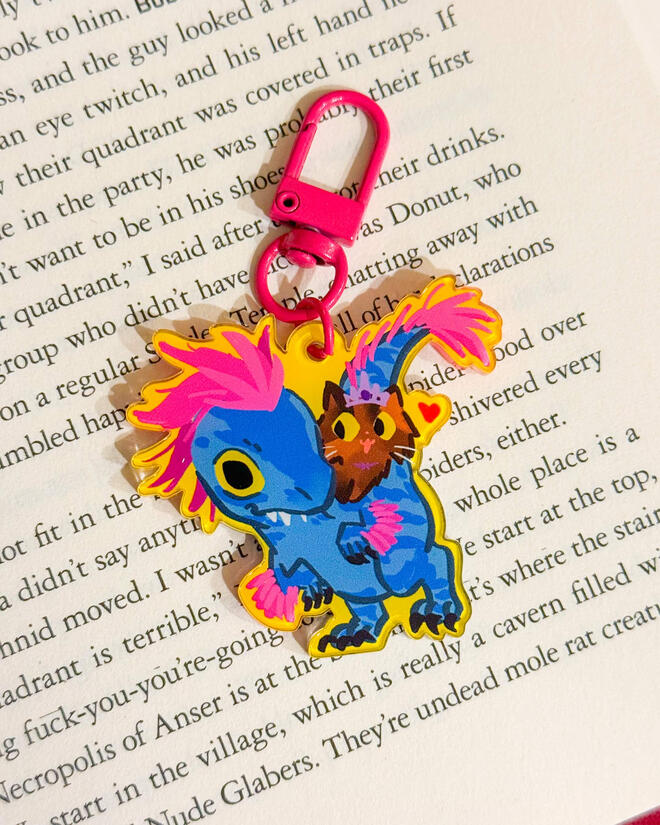 2 in acrylic charm, double sided.