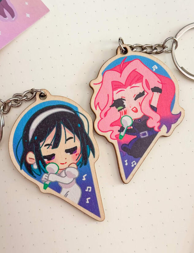 Yuri heart charms designed with @pink.hue. 2026.