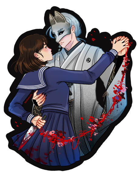 Hinako + FoxMask Sticker. 2025.